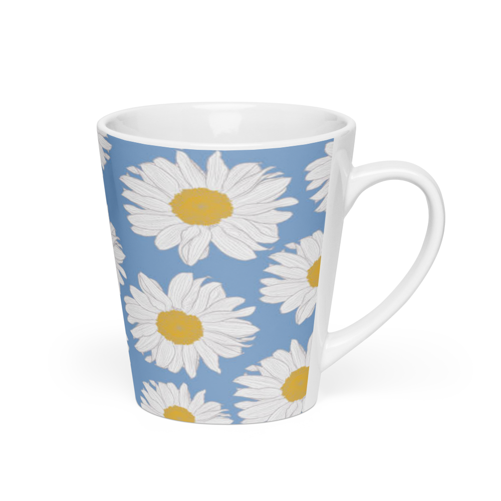 daisy Blue latte mug healthywealth.net