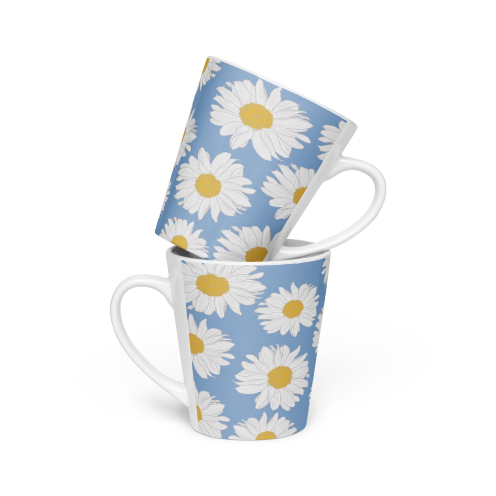 daisy Blue latte mug healthywealth.net