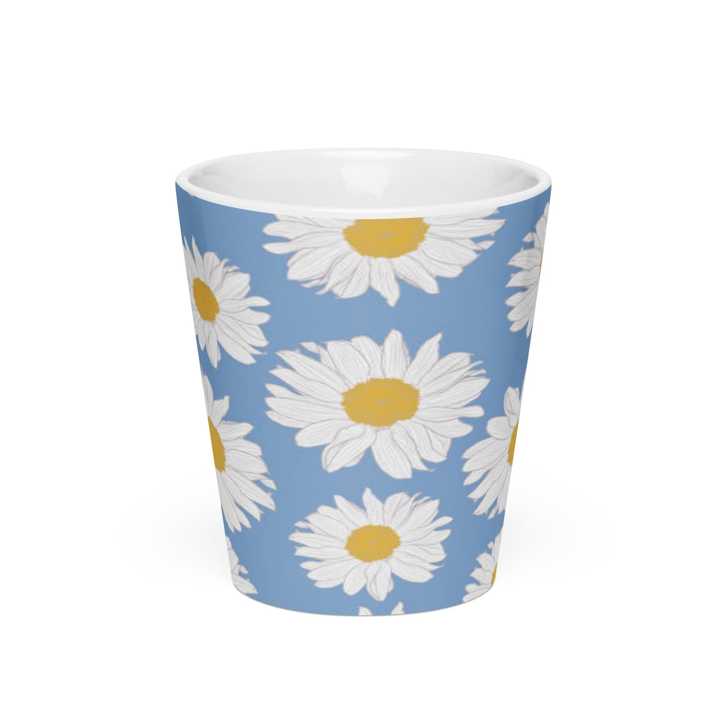daisy Blue latte mug healthy wealth.net
