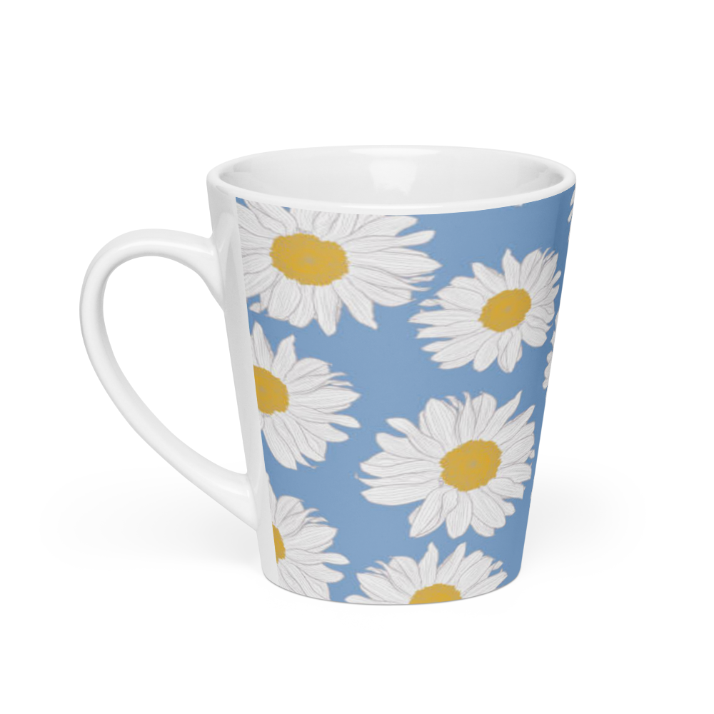 daisy Blue latte mug healthywealth.net