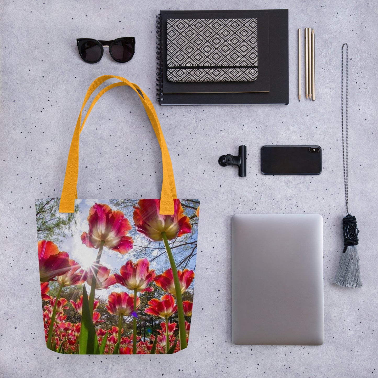 red Flowers tote bag healthywealth.net