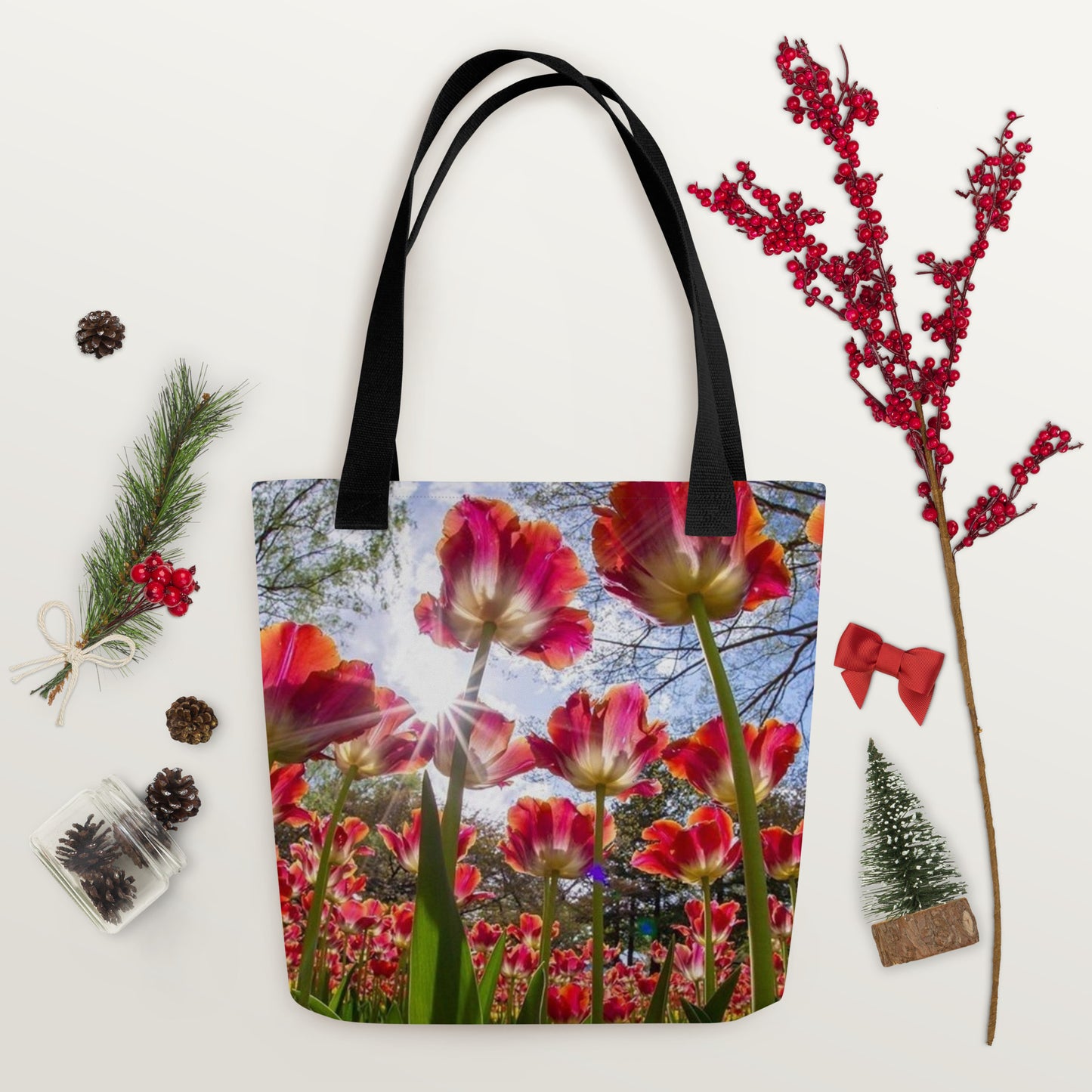 red Flowers tot bag healthywealth.net