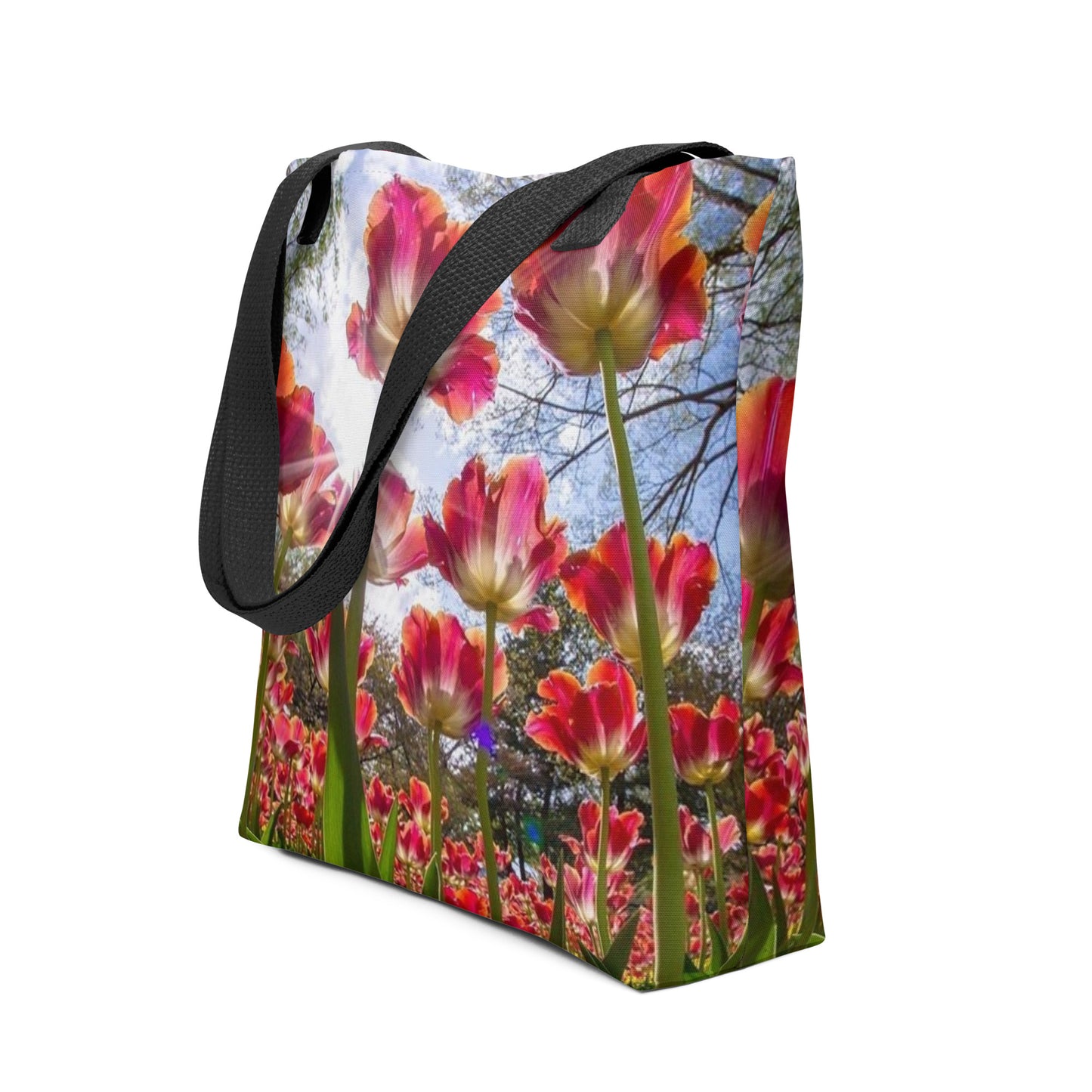 red Flowers tote bag healthywealth.net