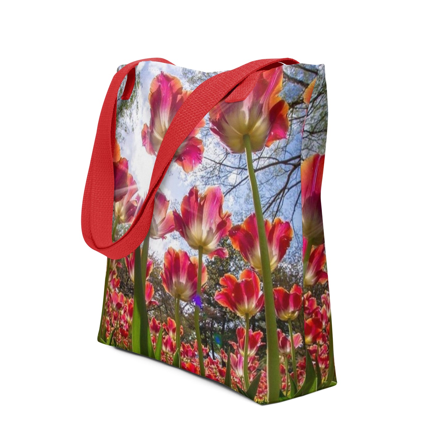 red Flowers tote bag healthywealth.net