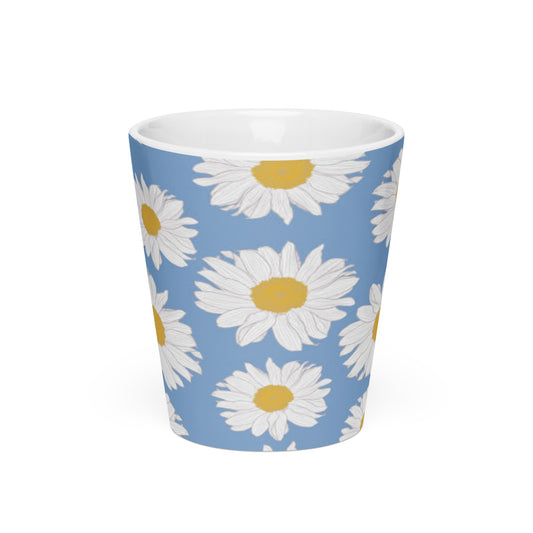 daisy Blue latte mug healthy wealth.net
